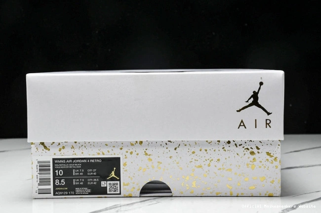 Official Maikesneakers Gold Metallic AQ9129-170 4 Jordan Retro 0725